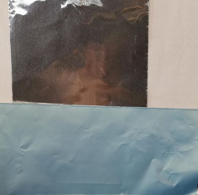 30um κολλητική ταινία φύλλων αλουμινίου αργιλίου με το μπλε σκάφος της γραμμής ενώνοντας και σφραγίζοντας αγωγός HVAC PE