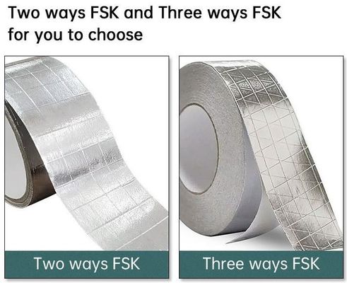 Κόλλα 2 ταινία 0.15mm αργιλίου FSK αργιλίου τρόπων HVAC